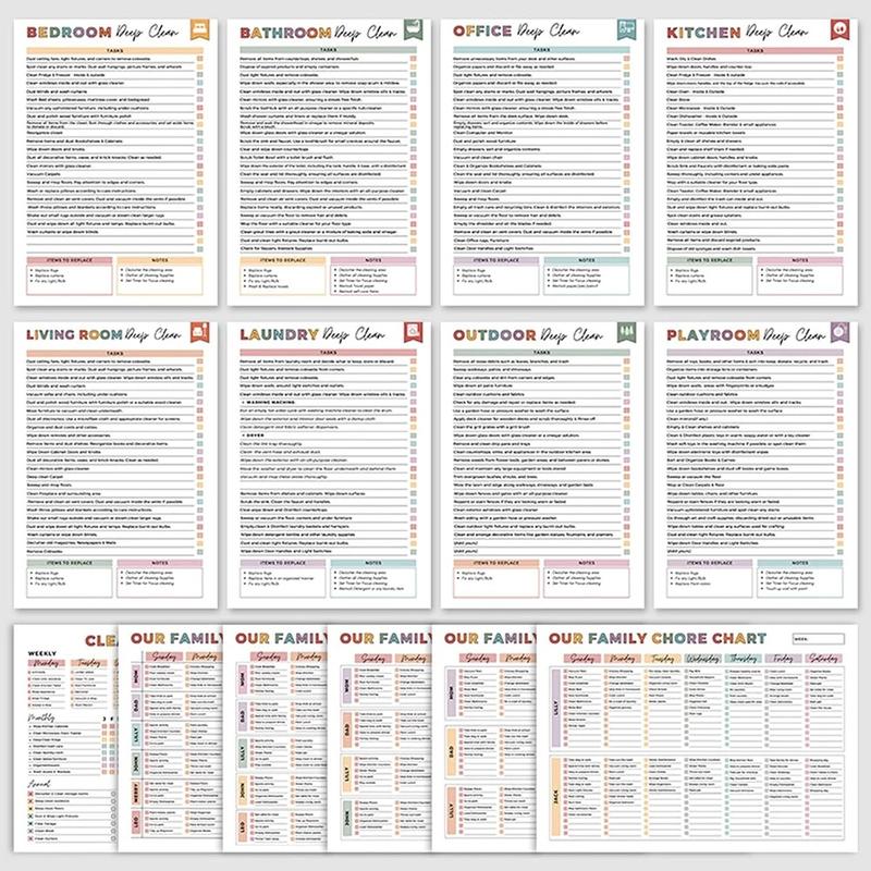 ADHD Cleaning Planner - Household Daily Cleaning Schedule