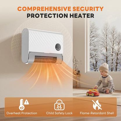 Smart Wall Heater, 1500W Space Heater for Indoor Use