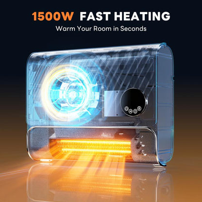 Smart Wall Heater, 1500W Space Heater for Indoor Use